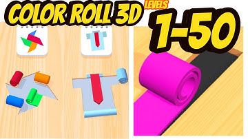 Color Roll 3D Game Levels 1-51 Gameplay Walkthrough (iOS-Android)