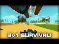 Multiplayer 3v1 Spud Gun Survival Challenge! (Scrap Mechanic #284)