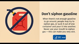 Dont siphon gasoline