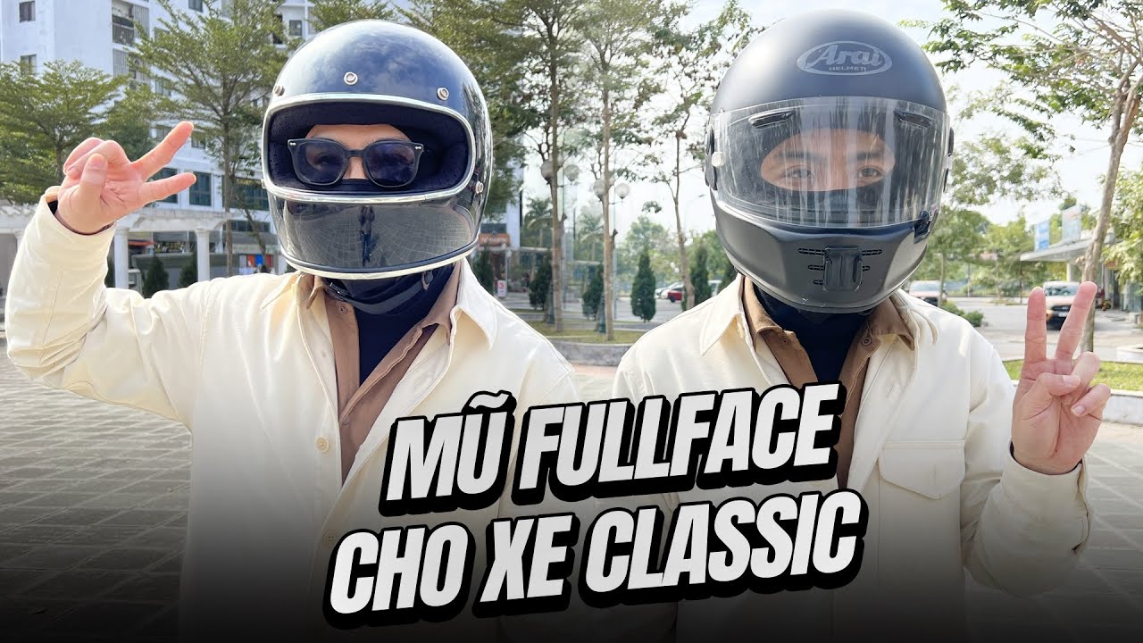 Review 2 chiếc mũ fullface classic của Tân 1 Cú (Arai Rapide Neo & AMZ Vintage) | Đường 2 Chiều