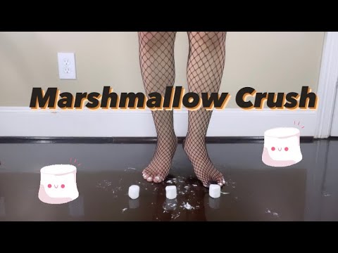 ✨(Sole snack) Sticky Marshmallow Smash🥰✨ #asmr #crush #marshmallow #feet