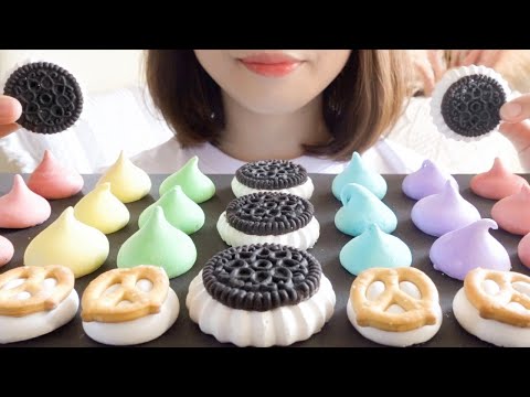 【咀嚼音】カラフルなメレンゲクッキーを食べる【ASMR/EATINGSOUNDS】