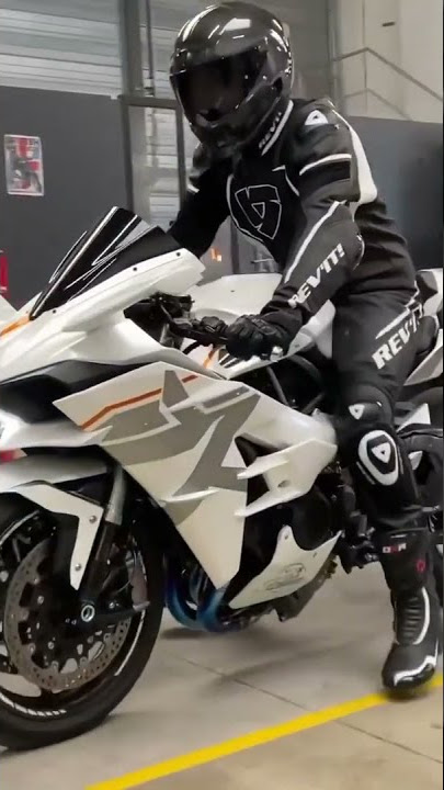 Kawasaki ninja h2❣️ white colour best looks😍 whatsapp status #Shorts