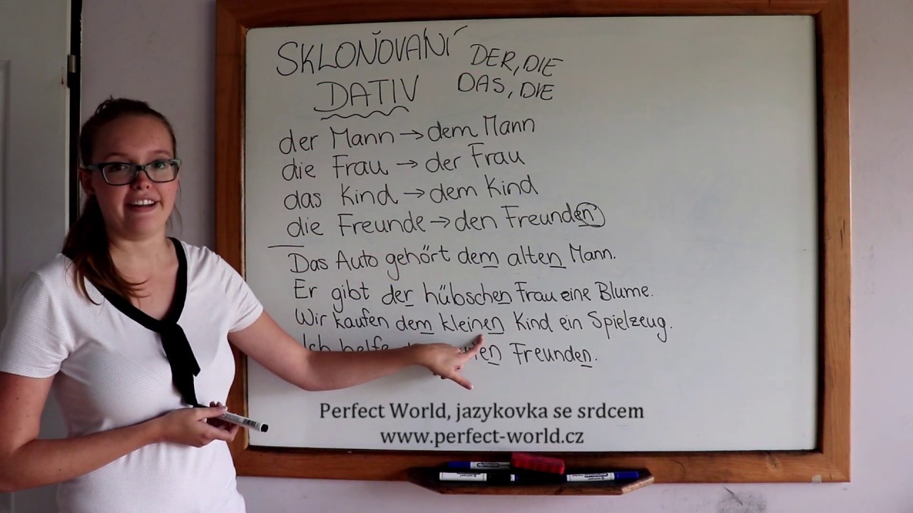 Německý videotip: Třetí pád a skloňování po určitém členu