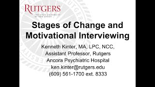 Introduction to Stages of Change and Motivational Interviewing