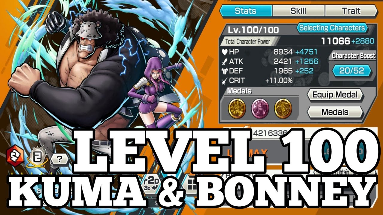 ГЕЙМПЛЕЙ КУМЫ И БОННИ 100 УРОВНЯ | ONE PIECE BOUNTY RUSH | OPBR