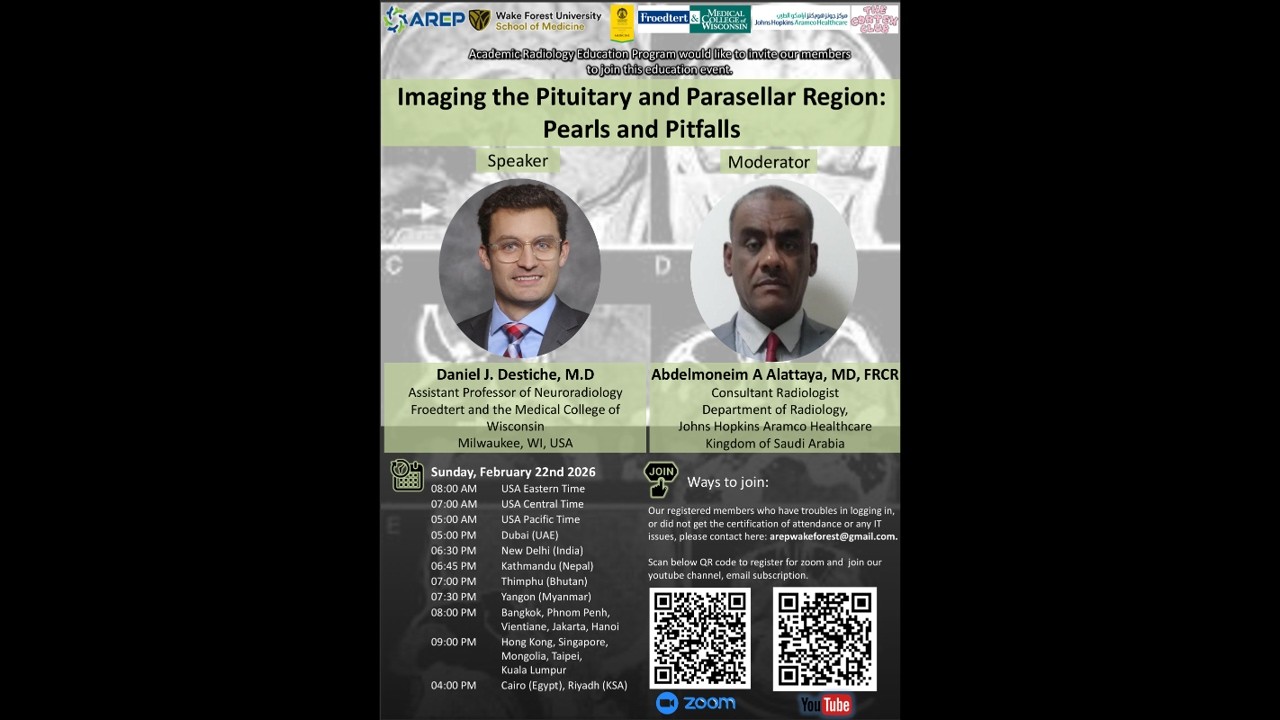 AREP 2026 - Imaging of the Pituitary and Parasellar Region: Pearls and Pitfalls