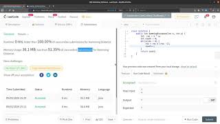 LeetCode 461 Hamming Distance Count ones in binary representation of Integer