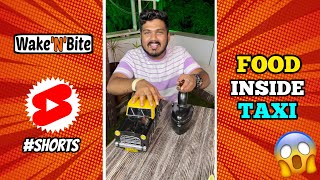 FOOD INSIDE TAXI & IRON MACHINE | UNIQUE FOOD SERVING | Wake’N’Bite #Shorts #unique #food