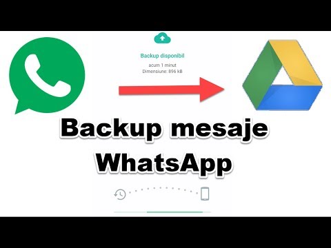 Cum se face backup online la WhatsApp
