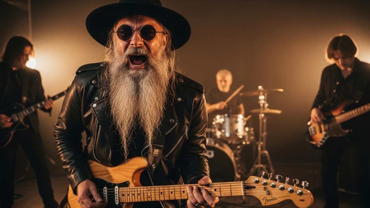 Led Zeppelin, Hendrix, AC/DC, Deep Purple, ZZ Top – Classic Blues Rock Fast Guitars & Raspy Vocals