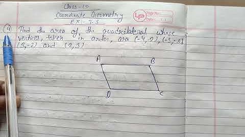 Find the area of the quadrilateral whose vertices, taken in order, are (-4,-2), (-3,-5), (3,-2) and