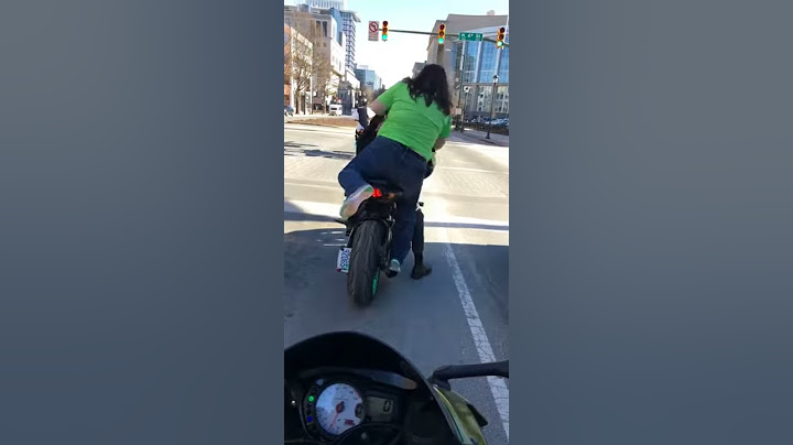 fat girl breaks MOTORCYCLE exhaust
