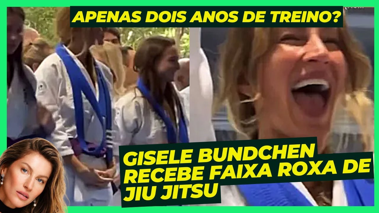 GISELE BUNDCHEN RECEBE A FAIXA ROXA DE JIU JITSU - YouTube
