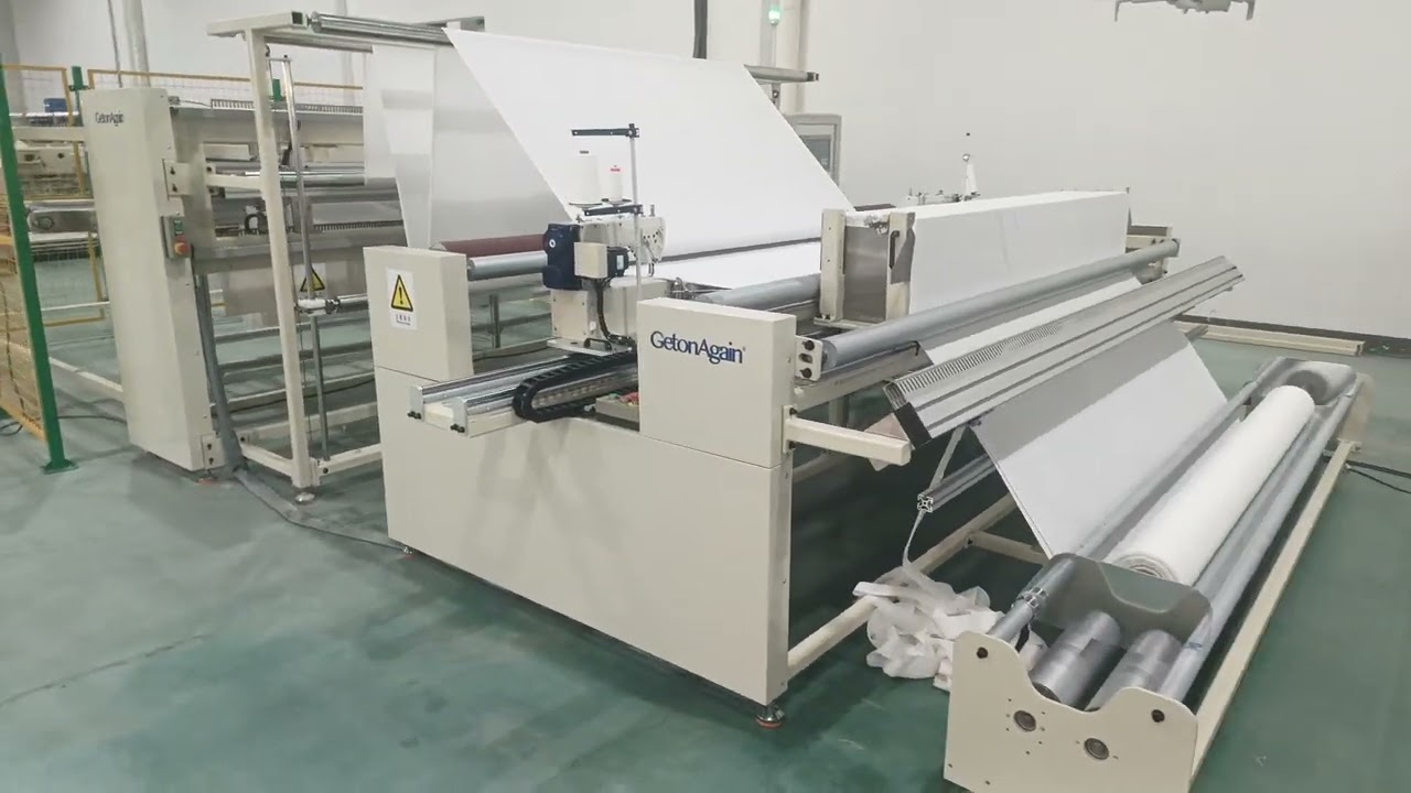 Double side hemming machine with lockstitch for bedsheet