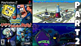 Spongebob Squarepants: Lights, Camera, Pants! - Boating School + The Sand Stadium - (Part 2) [PS2]