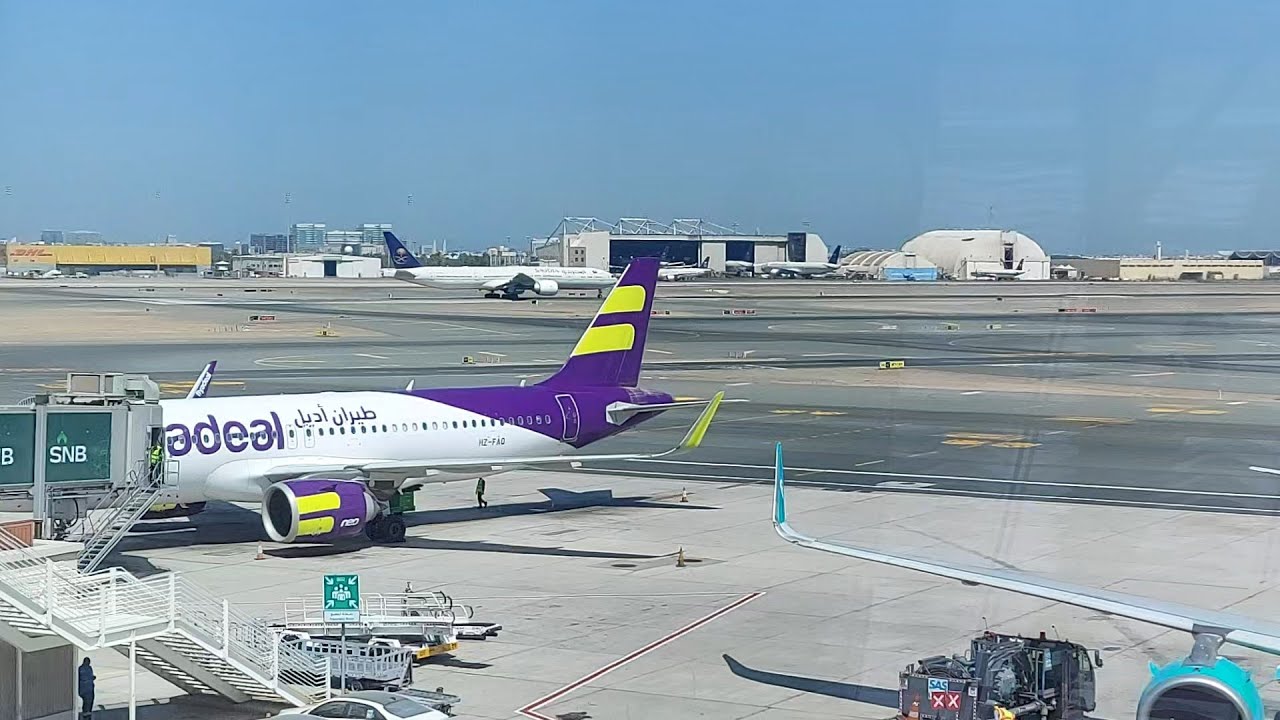 طيران اديل من مطار الملك عبدالله جيزان والهبوط في مطار الملك عبدالعزيز جدة