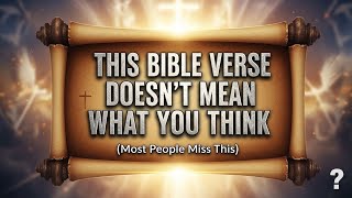BIBLE CHALLENGE:THIS BIBLE VERSE DOESN’T MEAN WHAT YOU THINK- Week 1