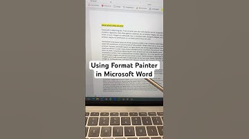 Using Format Painter in Microsoft Word