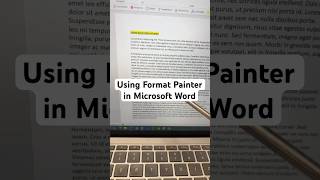 Using Format Painter in Microsoft Word