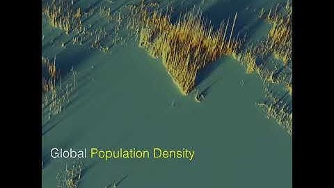 3D maps show where the biggest population clusters in the world are.
