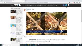 2020 October 7 KOCO Home Explosion Damage
