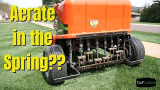 Aerating in the spring with my new (to me) Jacobsen GA24
