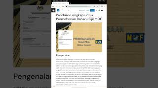 PERMOHONAN LENGKAP UNTUK PEMOHON BAHARU SIJIL MOF