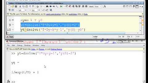 Use of Matlab 1 - solving ODEs: OLD