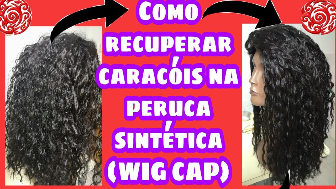 como recuperar caracóis de cabelo sintético.(peruca wig cap)(Dicas úteis 🤔❤️