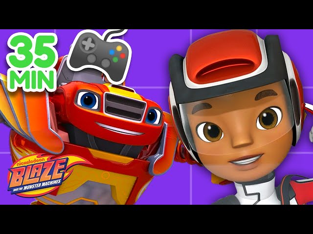 AJ’s Auto Arcade Compilation! 🚙🎮 | Games for Kids | Blaze and the Monster Machines class=