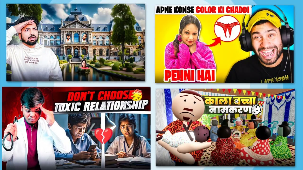 All in one thumbnail design.