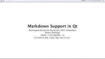 Qt Hackathon December 2017: adding Markdown support in QTextDocument