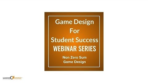 GDSS Webinar Series: Non Zero Sum Game