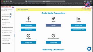 EDUCATION SESSIONS   HOW TO CONNECT SOCIAL PAGES TO THE SOFTWARE screenshot 1