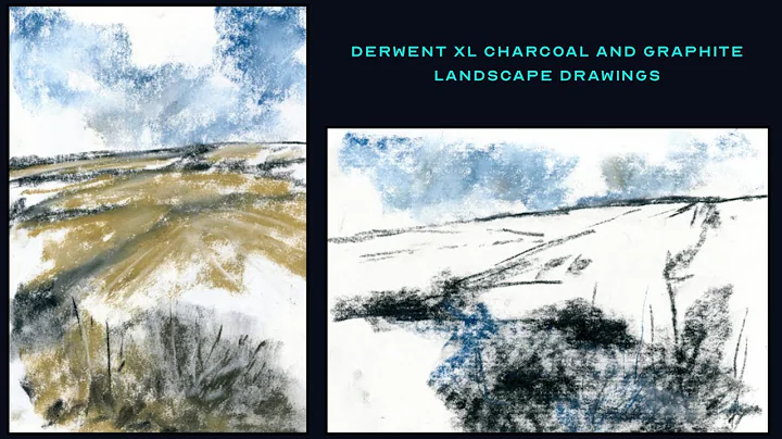 Winter Landscape Drawing using Derwent XL blocks