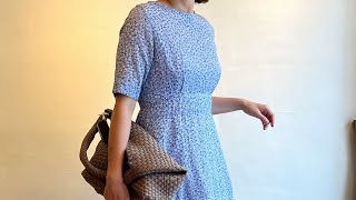 ne Quittez pas❤️Dobby Stripe Plain Dress ne Quittez pas / Dobby Stripe Flower Print Dress - YouTube