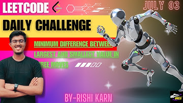 1509. Minimum Difference Between Largest and Smallest Value in Three Moves  Leetcode Daily Challenge