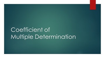 Coefficient of Multiple Determination