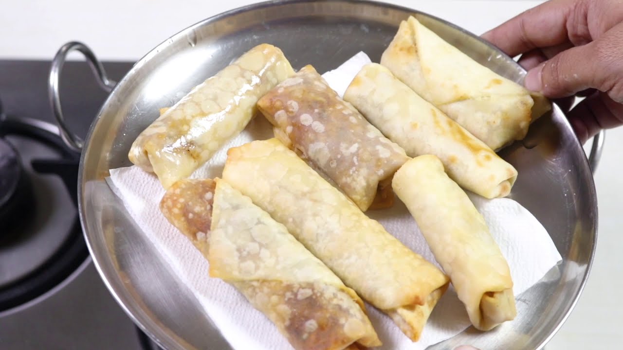 वेज स्प्रिंग रोल होममेड शीट्स के साथ | Veg Spring Roll | Spring roll | KabitasKitchen | Kabita Singh | Kabita