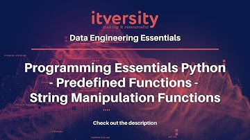 Programming Essentials Python - Predefined Functions - String Manipulation Functions