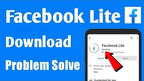 Facebook Lite Not Downloading Problem Solve Play Store | iPhone | Install | Pending