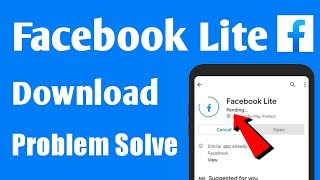 Facebook Lite Not Downloading Problem Solve Play Store | iPhone | Install | Pending