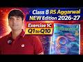 RS Aggarwal Class 8 Maths | Exercise 1C Q1 to 10 | Chapter 1 Square and Square Root