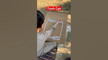 How to draw trash can easily #googledrawing #simpledrawing #easydrawing #shorts