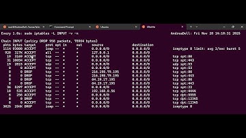 Watch sudo iptables