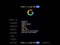 Create Google Logo with html and css #shorts #coding #design #viralvideo