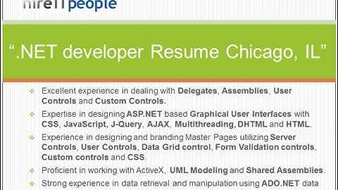 NET developer Resume Chicago, IL