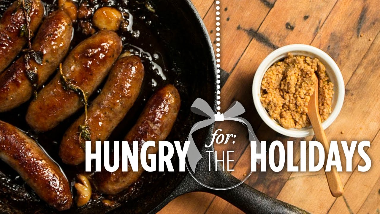 Beer Braised Sausages | Hungry for the Holidays | Tastemade