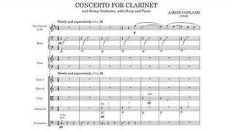 Aaron Copland - Clarinet Concerto (Official Score Video)